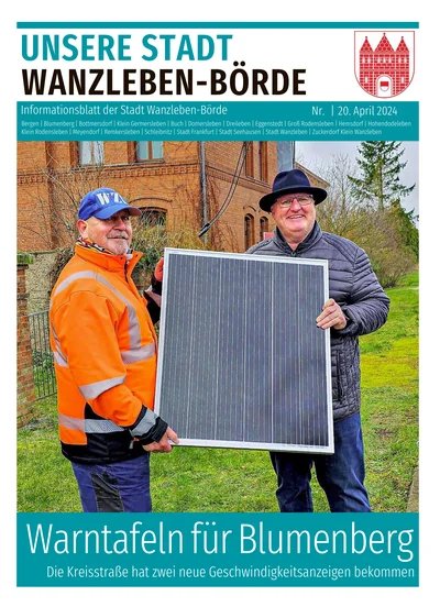 Unsere Stadt Wanzleben-Börde 4/2024 - Titelbild