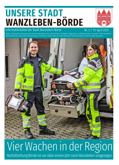Unsere Stadt Wanzleben-Börde 4/2025 - Titelbild