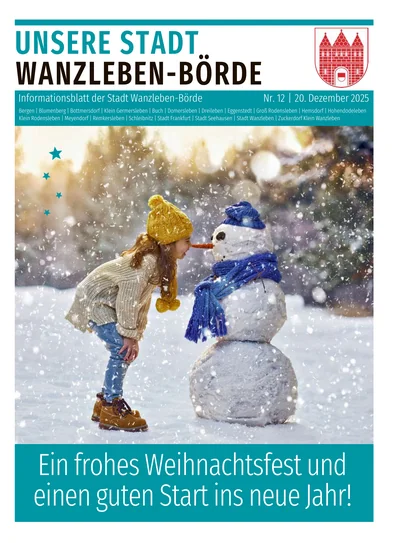 Unsere Stadt Wanzleben-Börde 12/2025 - Titelbild