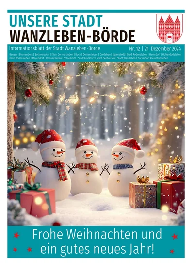 Unsere Stadt Wanzleben-Börde 12/2024 - Titelbild