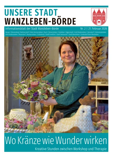 Unsere Stadt Wanzleben-Börde 2/2026 - Titelbild