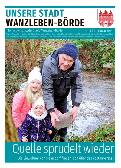 Unsere Stadt Wanzleben-Börde 1/2024 - Titelbild