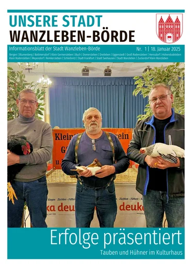 Unsere Stadt Wanzleben-Börde 1/2025 - Titelbild