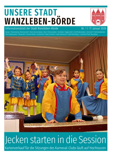 Unsere Stadt Wanzleben-Börde 1/2026 - Titelbild