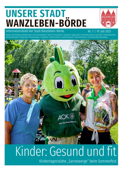 Unsere Stadt Wanzleben-Börde 7/2025 - Titelbild