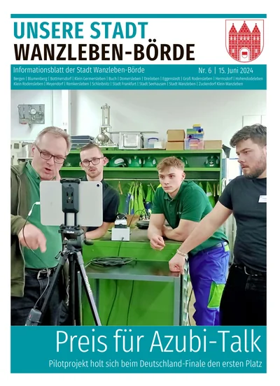 Unsere Stadt Wanzleben-Börde 6/2024 - Titelbild