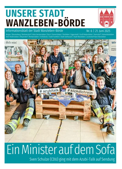 Unsere Stadt Wanzleben-Börde 6/2025 - Titelbild