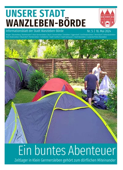 Unsere Stadt Wanzleben-Börde 5/2024 - Titelbild