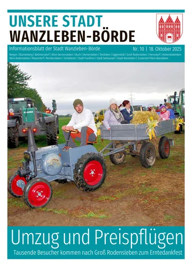 Unsere Stadt Wanzleben-Börde 10/2025 - Titelbild