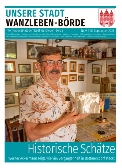Unsere Stadt Wanzleben-Börde 9/2025 - Titelbild